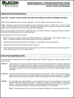 SENTRY Surge Suppressors Maintenance & Troubleshooting Guide