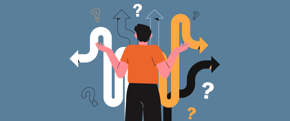 Man confused with choices