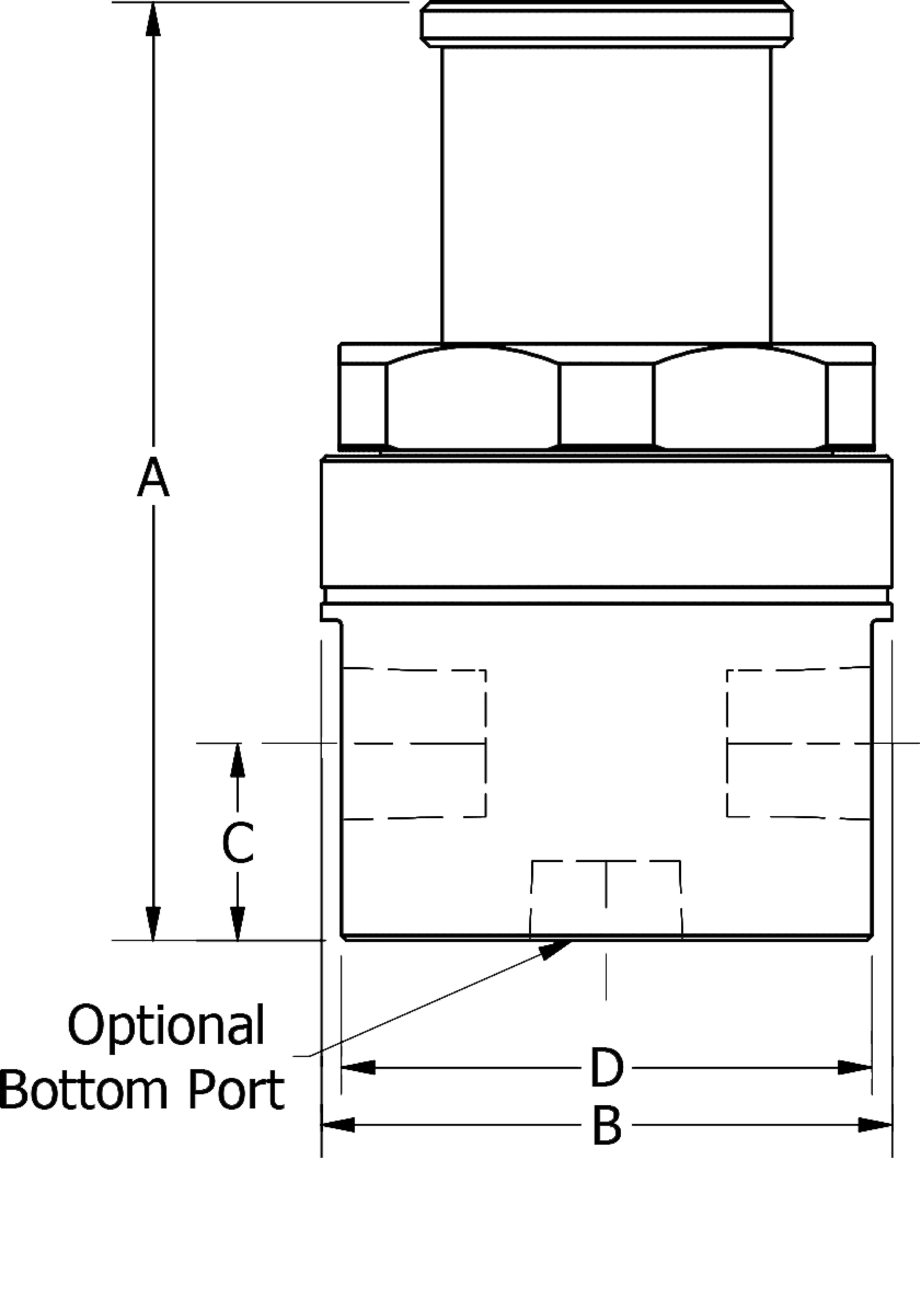 valves technical dimensions diagram